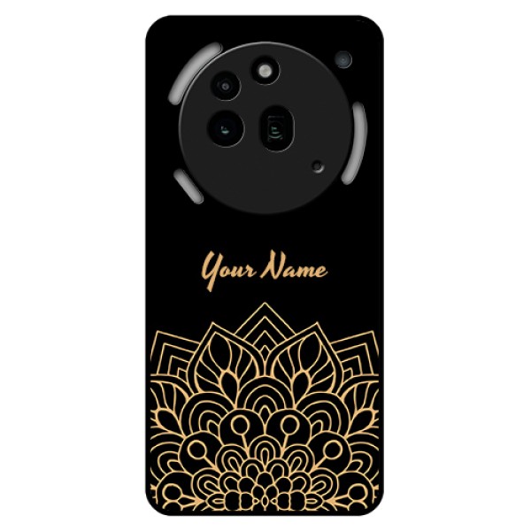 Nothing Phone 3A Pro 5G Custom Glass Phone Case - Golden Mandala Design Nothing Phone 3A Pro 5G Custom Glass Phone Case - Golden Mandala Design