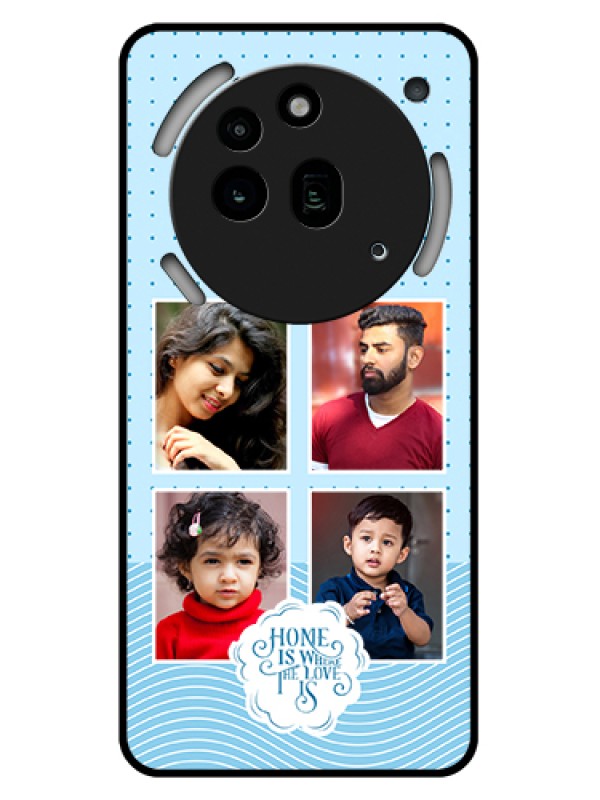 Custom Nothing Phone 3A Pro 5G Custom Glass Phone Case - Cute Love Quote With 4 Pic Upload Design