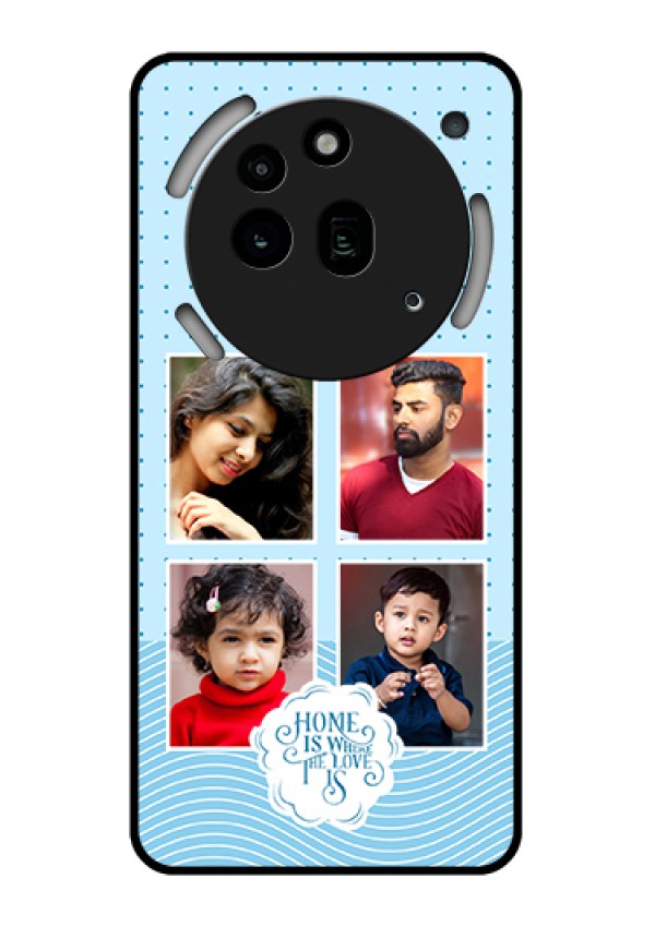 Nothing Phone 3A Pro 5G Custom Glass Phone Case - Cute Love Quote With 4 Pic Upload Design