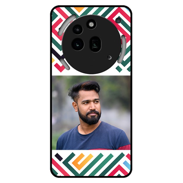Nothing Phone 3A Pro 5G Custom Glass Phone Case - Colorful Maze Pattern Design Nothing Phone 3A Pro 5G Custom Glass Phone Case - Colorful Maze Pattern Design