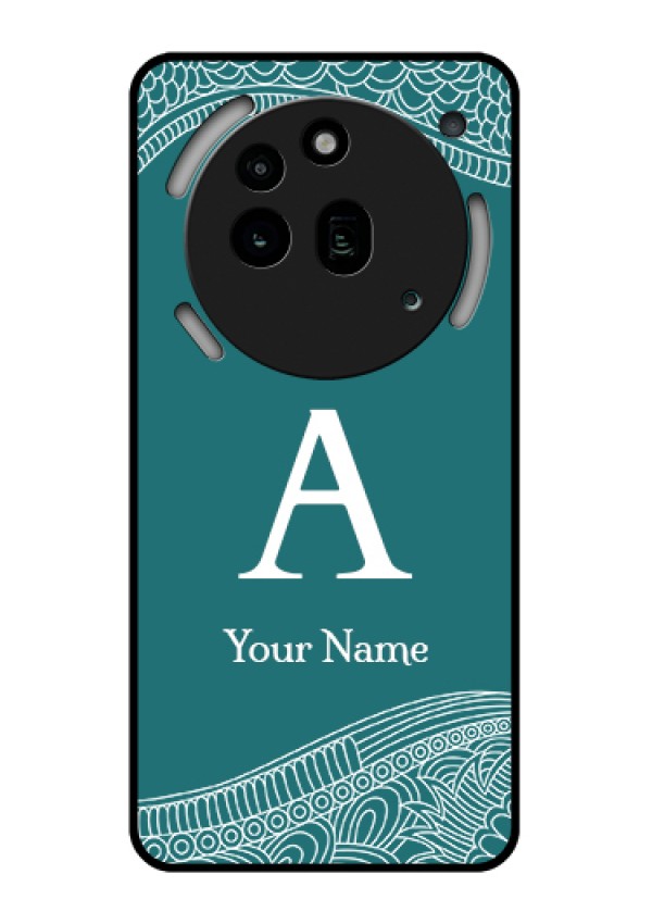 Nothing Phone 3A Pro 5G Custom Glass Phone Case - Line Art Pattern With Custom Name Design