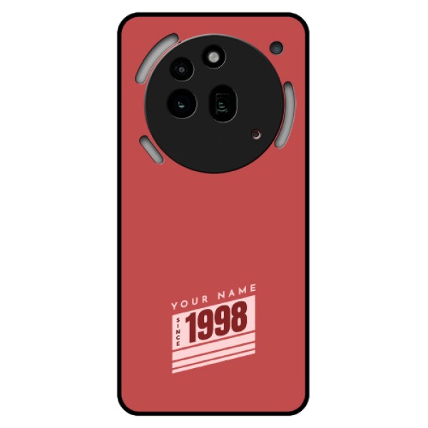 Nothing Phone 3A Pro 5G Custom Glass Phone Case - Red Custom Year Of Birth Design Nothing Phone 3A Pro 5G Custom Glass Phone Case - Red Custom Year Of Birth Design