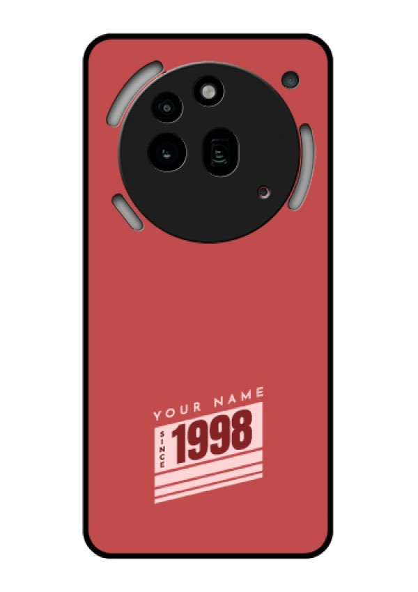 Nothing Phone 3A Pro 5G Custom Glass Phone Case - Red Custom Year Of Birth Design