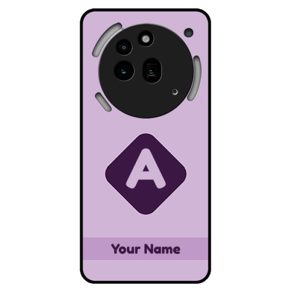 Nothing Phone 3A Pro 5G Custom Glass Phone Case - Custom Letter In Curved Badge Design Nothing Phone 3A Pro 5G Custom Glass Phone Case - Custom Letter In Curved Badge Design