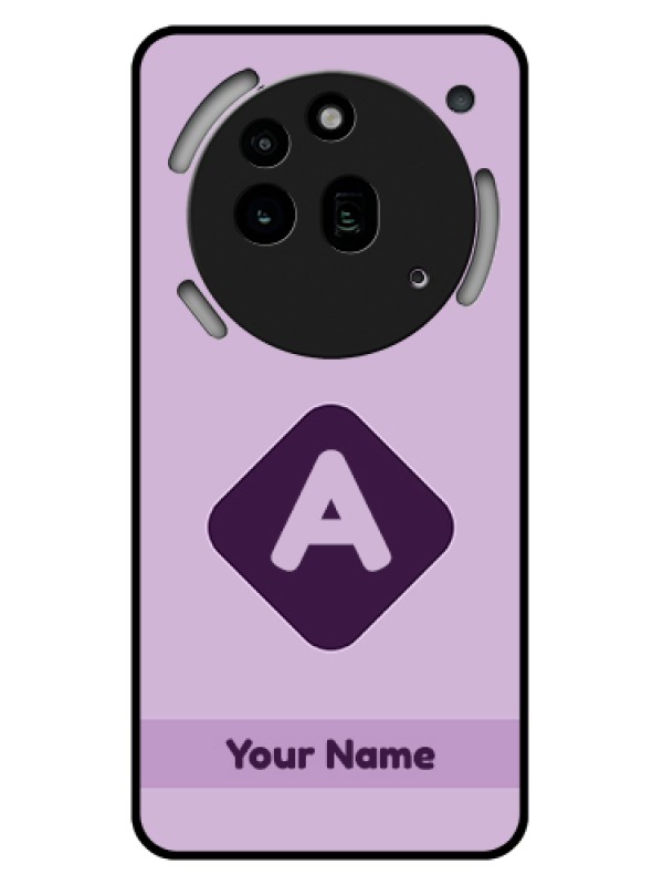 Custom Nothing Phone 3A Pro 5G Custom Glass Phone Case - Custom Letter In Curved Badge Design