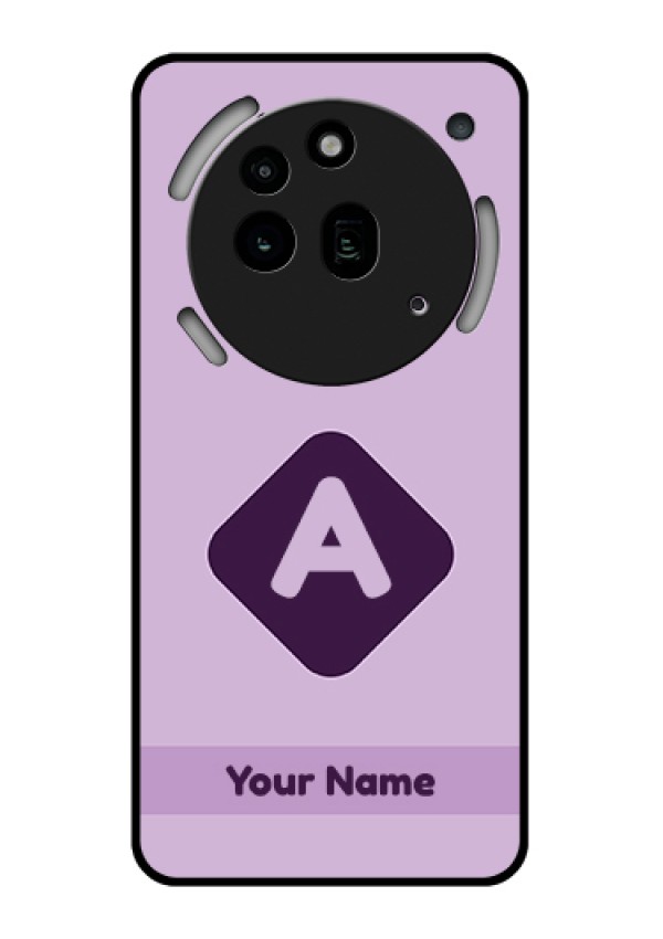 Nothing Phone 3A Pro 5G Custom Glass Phone Case - Custom Letter In Curved Badge Design