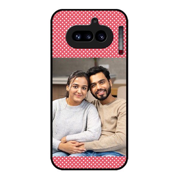 Nothing Phone 4A 5G Custom Glass Phone Case - White Dotted Design