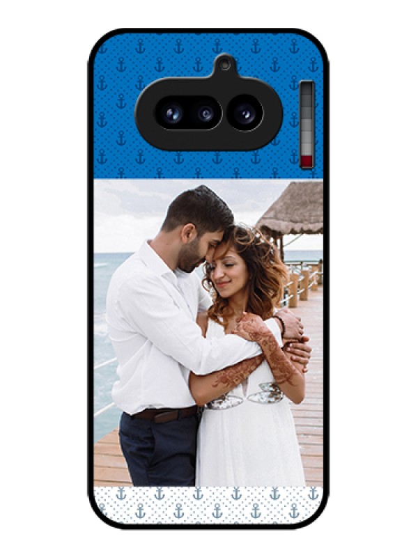 Custom Nothing Phone 4A 5G Custom Glass Phone Case - Blue Anchors Design