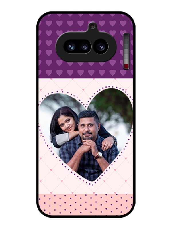 Custom Nothing Phone 4A 5G Custom Glass Phone Case - Violet Love Dots Design