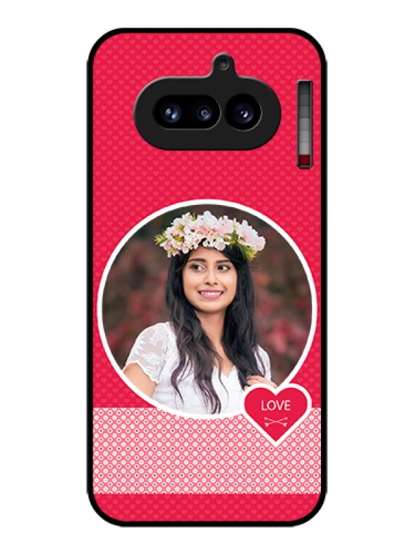 Custom Nothing Phone 4A 5G Custom Glass Phone Case - Pink Color Pattern Design
