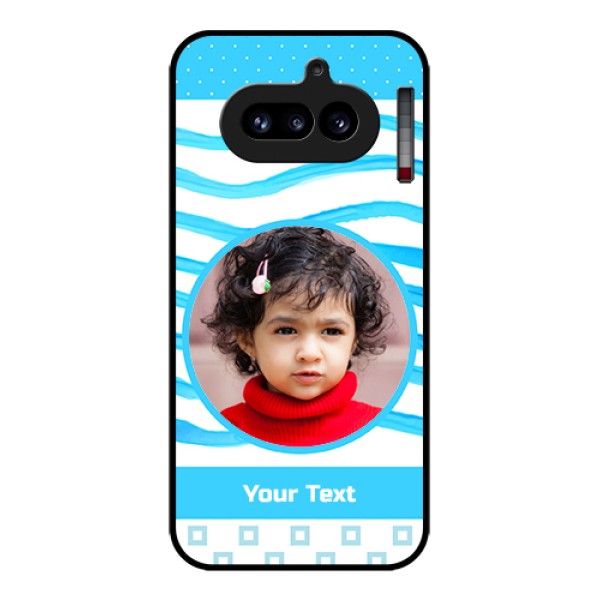 Nothing Phone 4A 5G Custom Glass Phone Case - Simple Blue Case Design Nothing Phone 4A 5G Custom Glass Phone Case - Simple Blue Case Design
