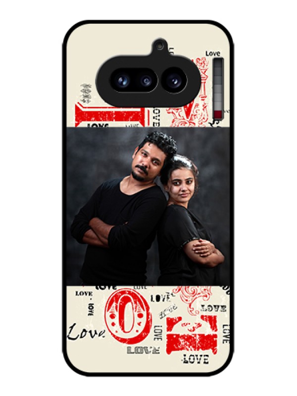 Custom Nothing Phone 4A 5G Custom Glass Phone Case - Trendy Love Design Case