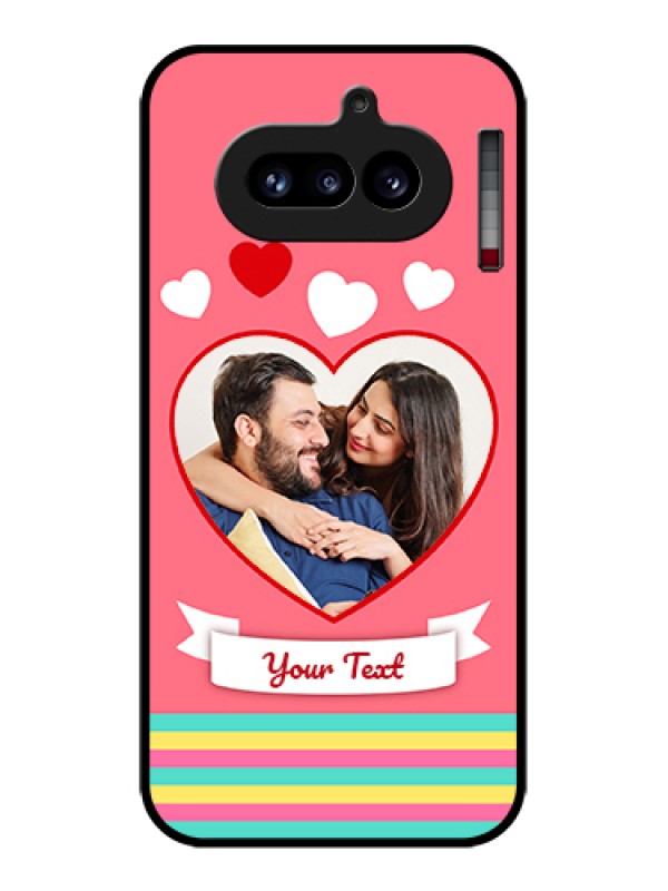 Custom Nothing Phone 4A 5G Custom Glass Phone Case - Love Shapes Doodle Design