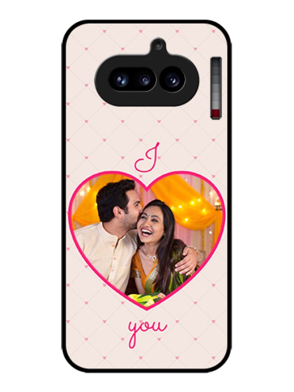 Custom Nothing Phone 4A 5G Custom Glass Phone Case - Heart Shape Design