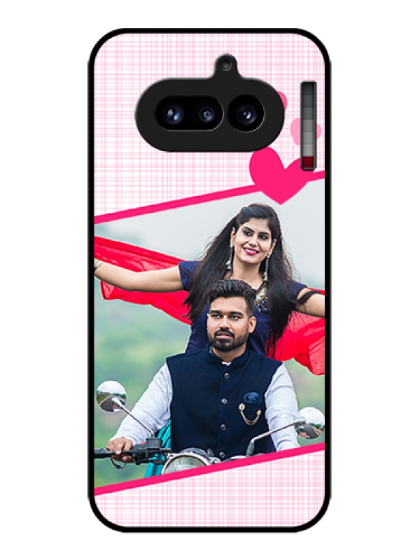 Custom Nothing Phone 4A 5G Custom Glass Phone Case - Love Shape Heart Design