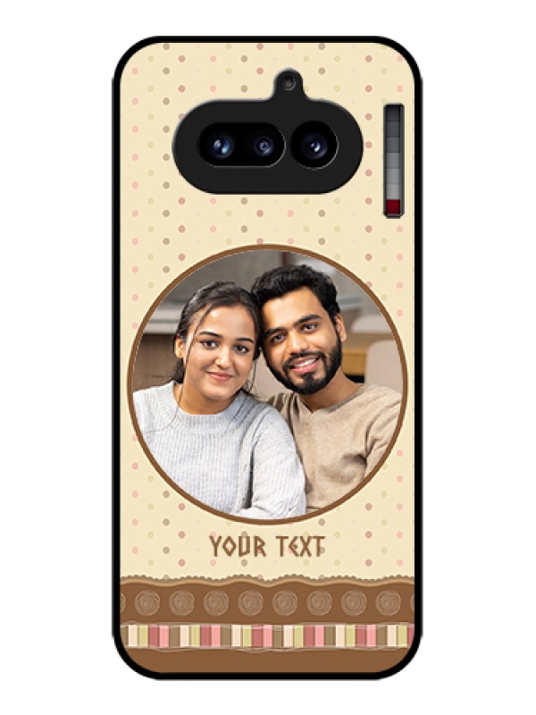 Custom Nothing Phone 4A 5G Custom Glass Phone Case - Brown Dotted Mobile Case Design