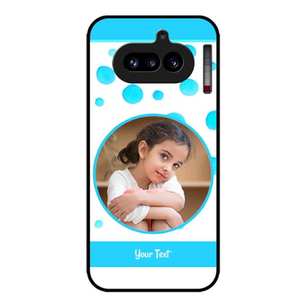 Nothing Phone 4A 5G Custom Glass Phone Case - Blue Bubbles Pattern Design
