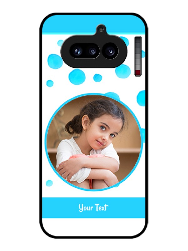 Custom Nothing Phone 4A 5G Custom Glass Phone Case - Blue Bubbles Pattern Design