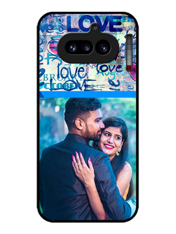 Custom Nothing Phone 4A 5G Custom Glass Phone Case - Colorful Love Design