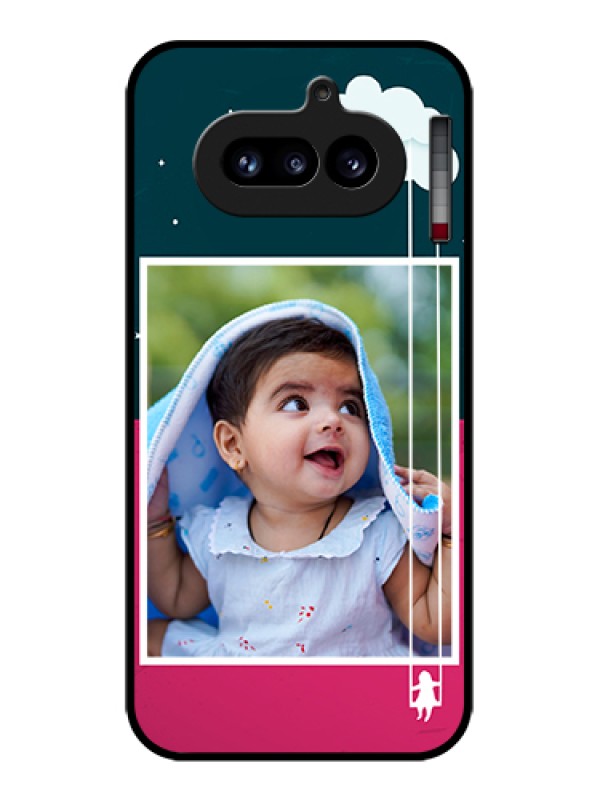 Custom Nothing Phone 4A 5G Custom Glass Phone Case - Cute Girl With Cloud Design