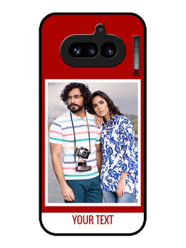 Custom Nothing Phone 4A 5G Custom Glass Phone Case - Red Color Design