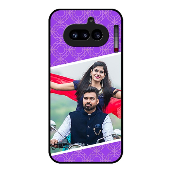 Nothing Phone 4A 5G Custom Glass Phone Case - Violet Color Pattern Design