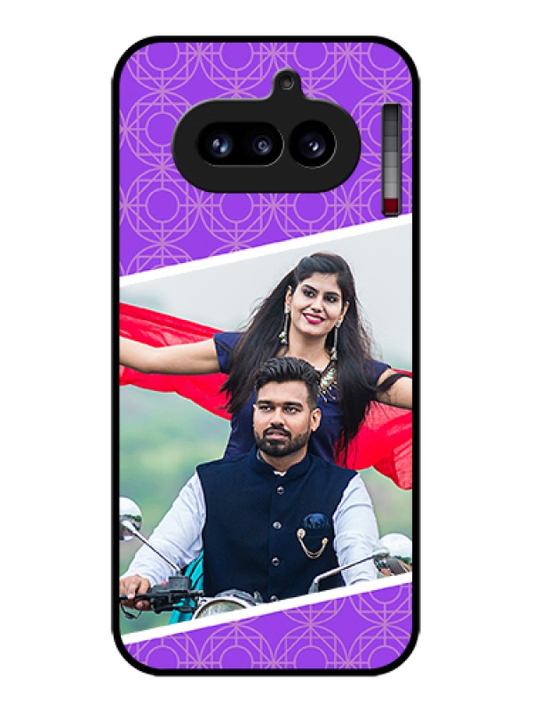 Custom Nothing Phone 4A 5G Custom Glass Phone Case - Violet Color Pattern Design