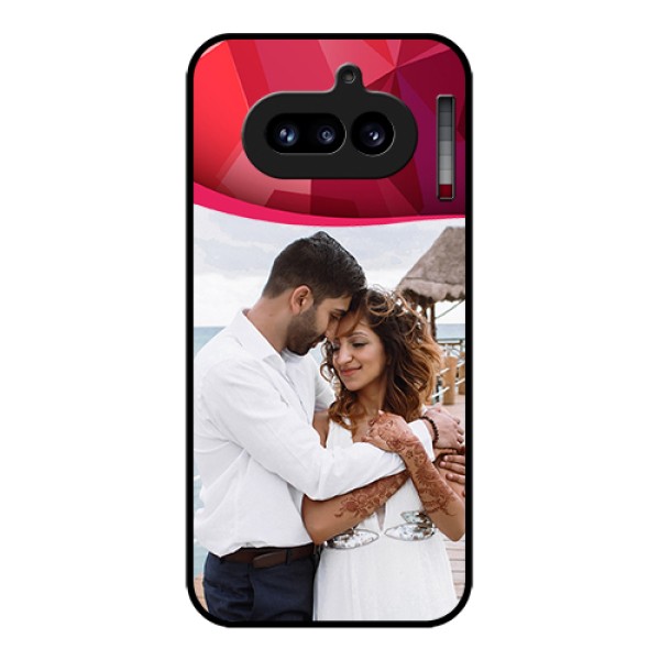 Nothing Phone 4A 5G Custom Glass Phone Case - Red Abstract Design