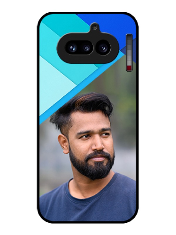 Custom Nothing Phone 4A 5G Custom Glass Phone Case - Blue Pattern Design