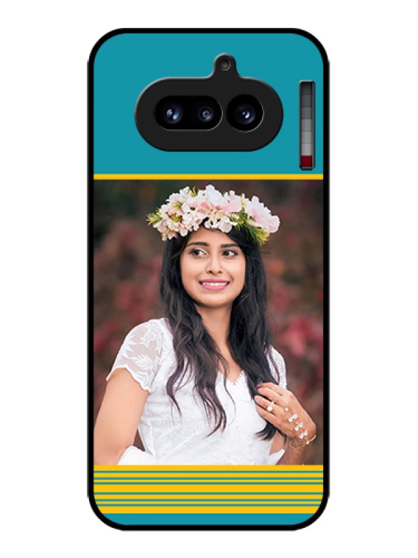 Custom Nothing Phone 4A 5G Custom Glass Phone Case - Yellow & Blue Design