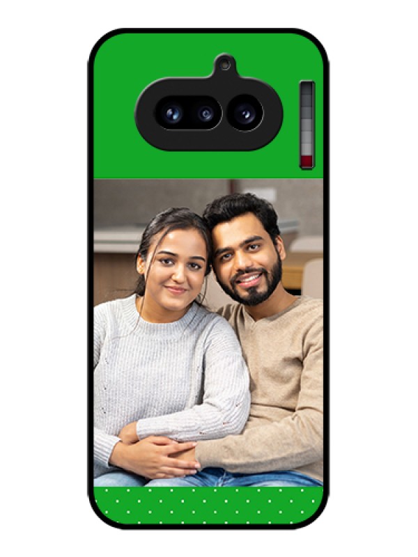 Custom Nothing Phone 4A 5G Custom Glass Phone Case - Green Pattern Design