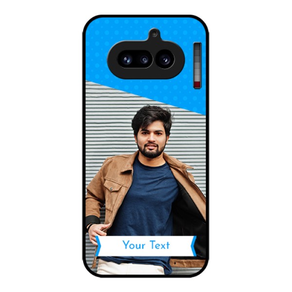 Nothing Phone 4A 5G Custom Glass Phone Case - Simple Blue Color Design