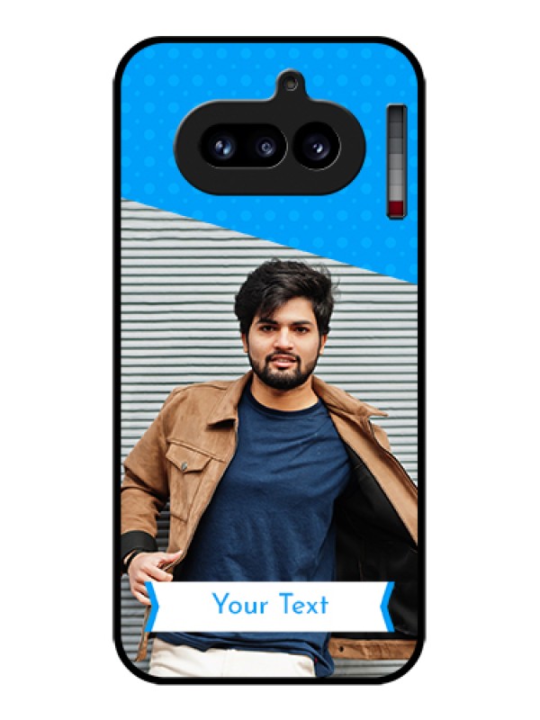 Custom Nothing Phone 4A 5G Custom Glass Phone Case - Simple Blue Color Design