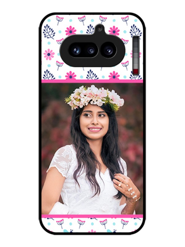 Custom Nothing Phone 4A 5G Custom Glass Phone Case - Colorful Flower Design