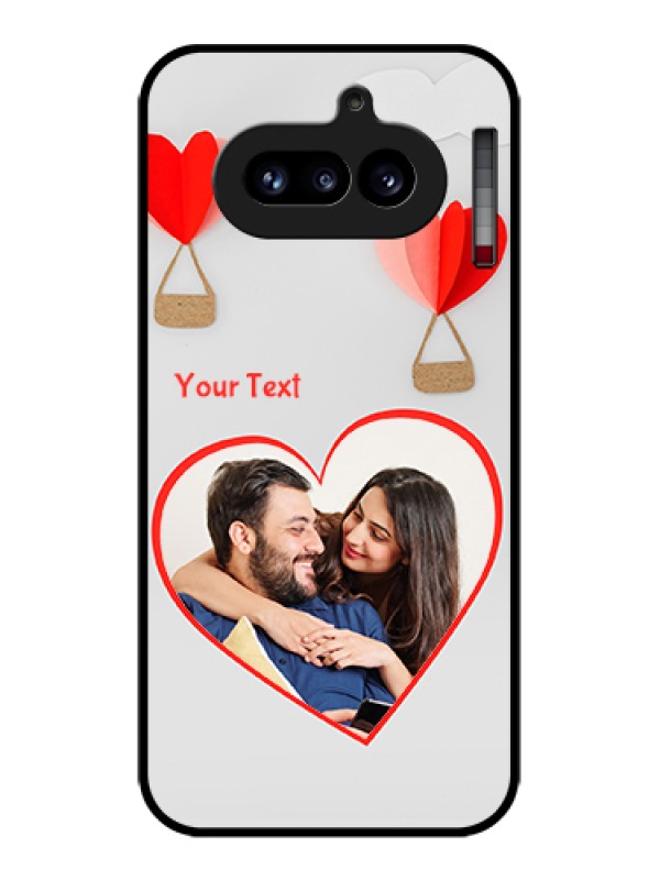 Custom Nothing Phone 4A 5G Custom Glass Phone Case - Parachute Love Design