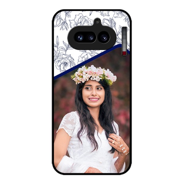 Nothing Phone 4A 5G Custom Glass Phone Case - Classy Floral Design