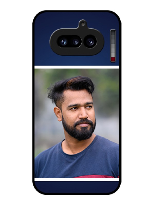 Custom Nothing Phone 4A 5G Custom Glass Phone Case - Simple Royal Blue Design