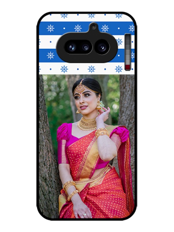 Custom Nothing Phone 4A 5G Custom Glass Phone Case - Snow Pattern Design