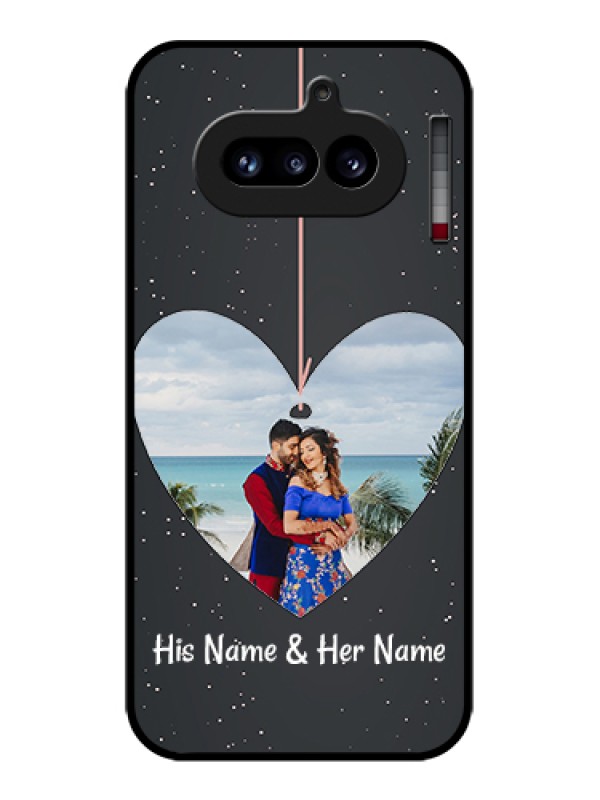 Custom Nothing Phone 4A 5G Custom Glass Phone Case - Hanging Heart Design