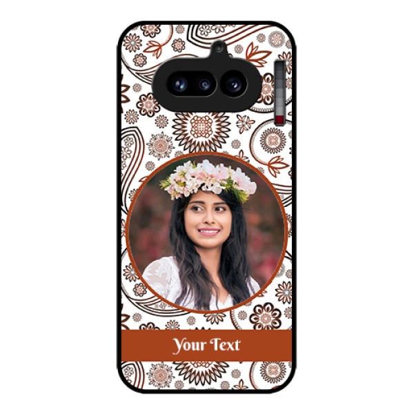 Nothing Phone 4A 5G Custom Glass Phone Case - Abstract Flower Design