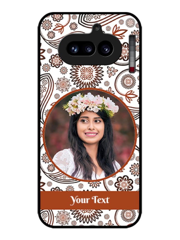Custom Nothing Phone 4A 5G Custom Glass Phone Case - Abstract Flower Design