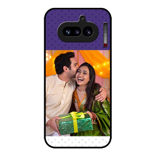 Nothing Phone 4A 5G Custom Glass Phone Case - Violet Colored Pattern Design Nothing Phone 4A 5G Custom Glass Phone Case - Violet Colored Pattern Design