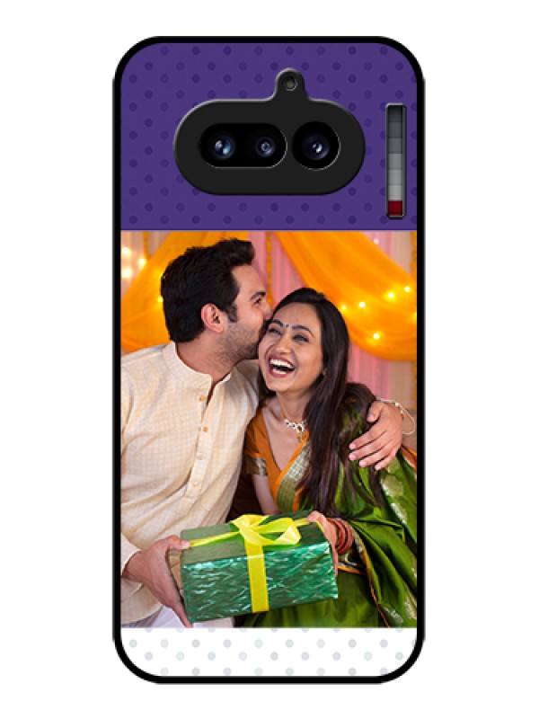 Custom Nothing Phone 4A 5G Custom Glass Phone Case - Violet Colored Pattern Design