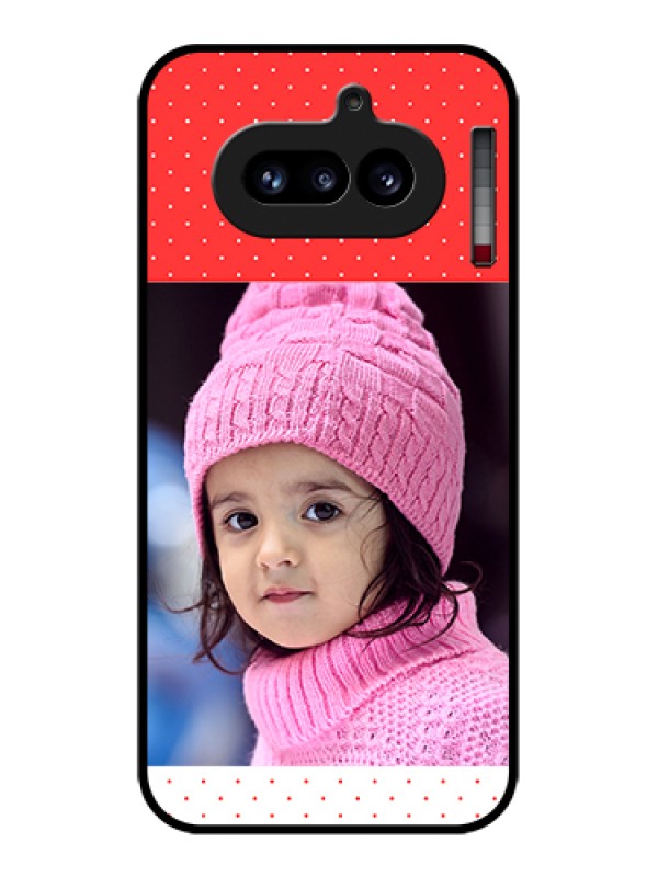 Custom Nothing Phone 4A 5G Custom Glass Phone Case - Red Pattern Design