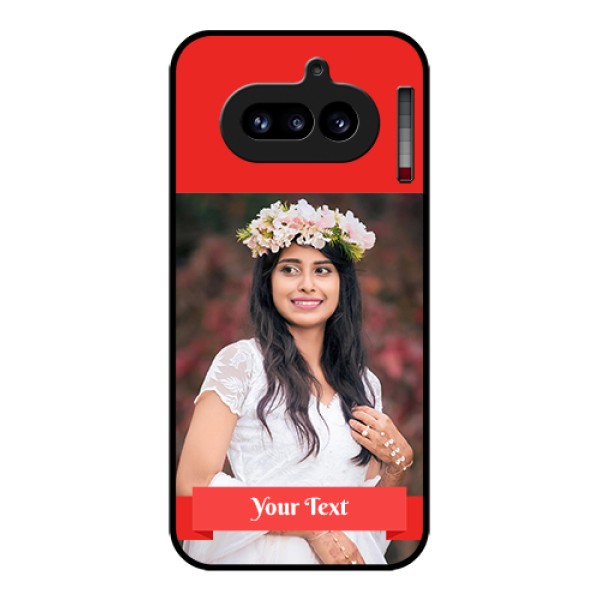 Nothing Phone 4A 5G Custom Glass Phone Case - Simple Red Color Design Nothing Phone 4A 5G Custom Glass Phone Case - Simple Red Color Design