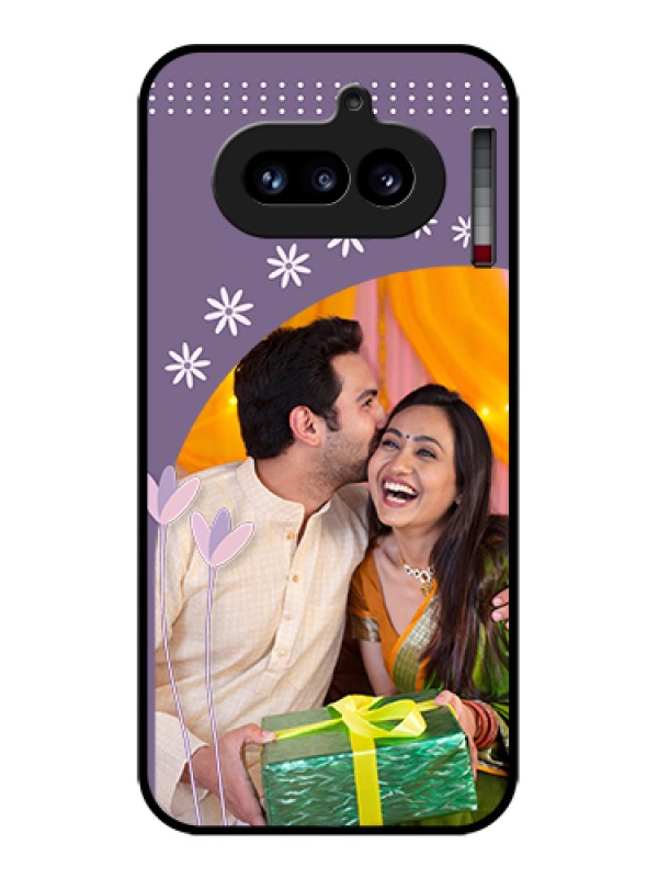 Custom Nothing Phone 4A 5G Custom Glass Phone Case - Lavender Flowers Design