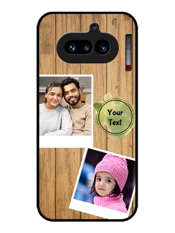 Custom Nothing Phone 4A 5G Custom Glass Phone Case - Wooden Texture Design