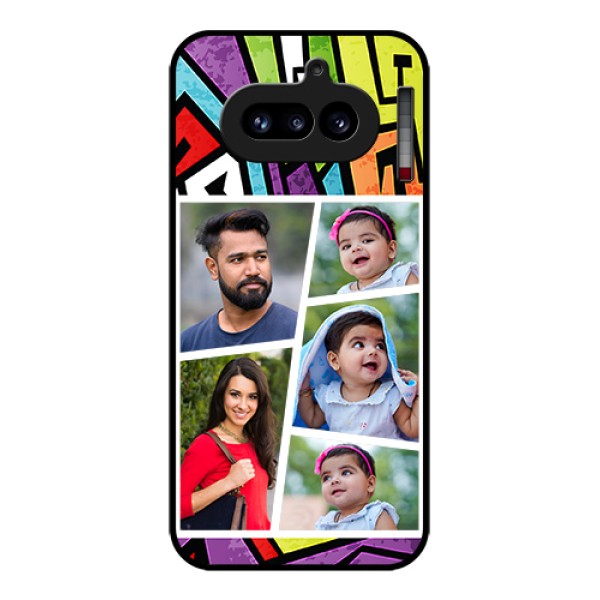 Nothing Phone 4A 5G Custom Glass Phone Case - Graffiti Pattern Design Nothing Phone 4A 5G Custom Glass Phone Case - Graffiti Pattern Design