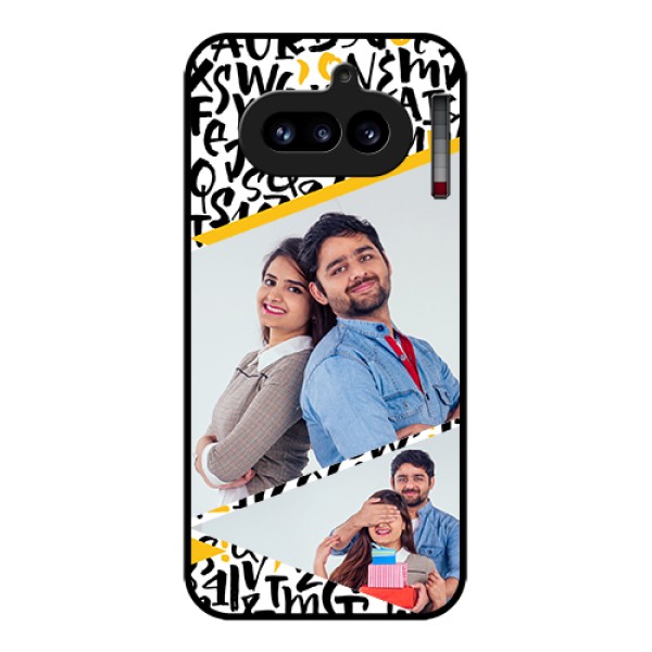 Nothing Phone 4A 5G Custom Glass Phone Case - Letters Pattern Design