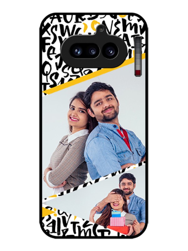 Custom Nothing Phone 4A 5G Custom Glass Phone Case - Letters Pattern Design